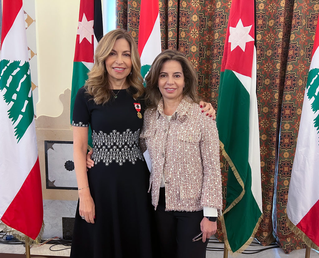 March 2022 | HRH Princess Ghida Talal receives the highest medal of merit