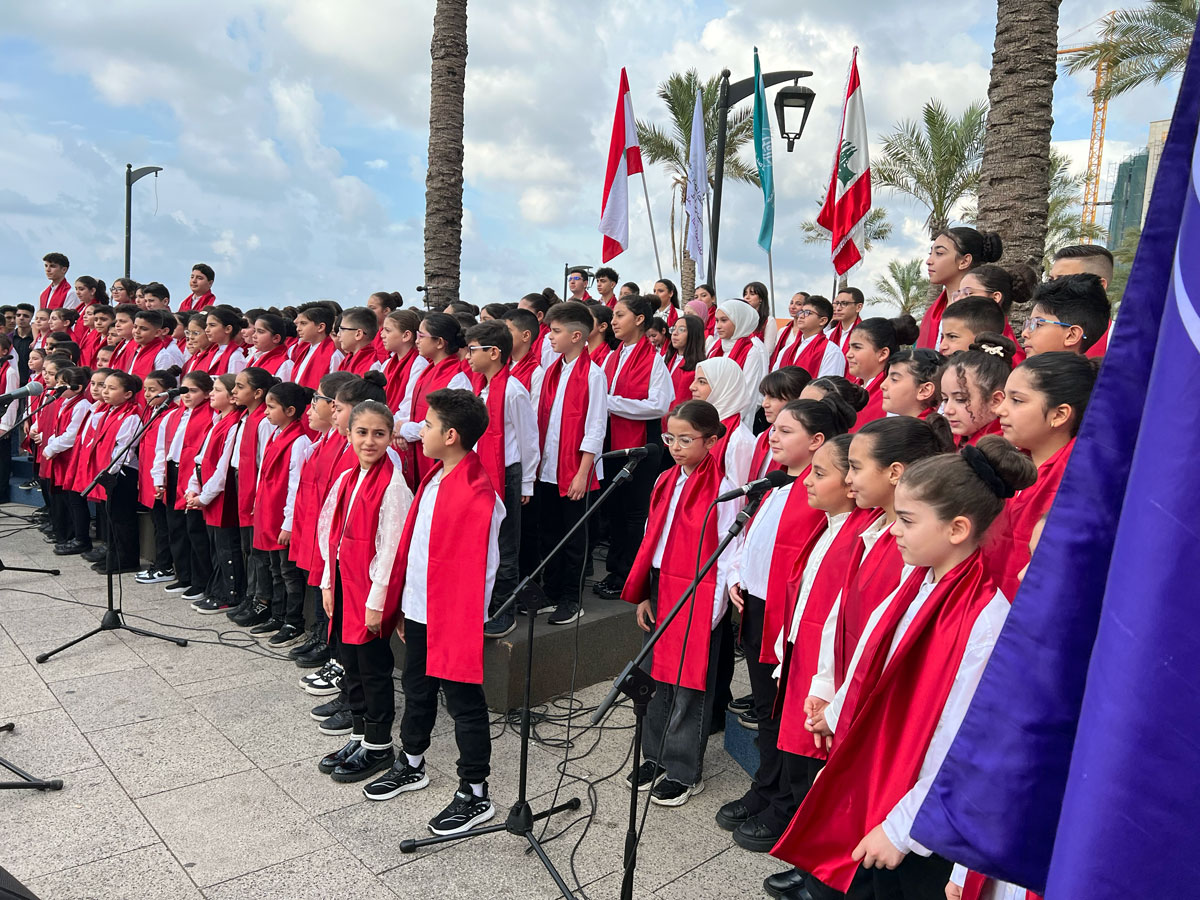 April 2024 | Al Makassed pupils singing at Eid